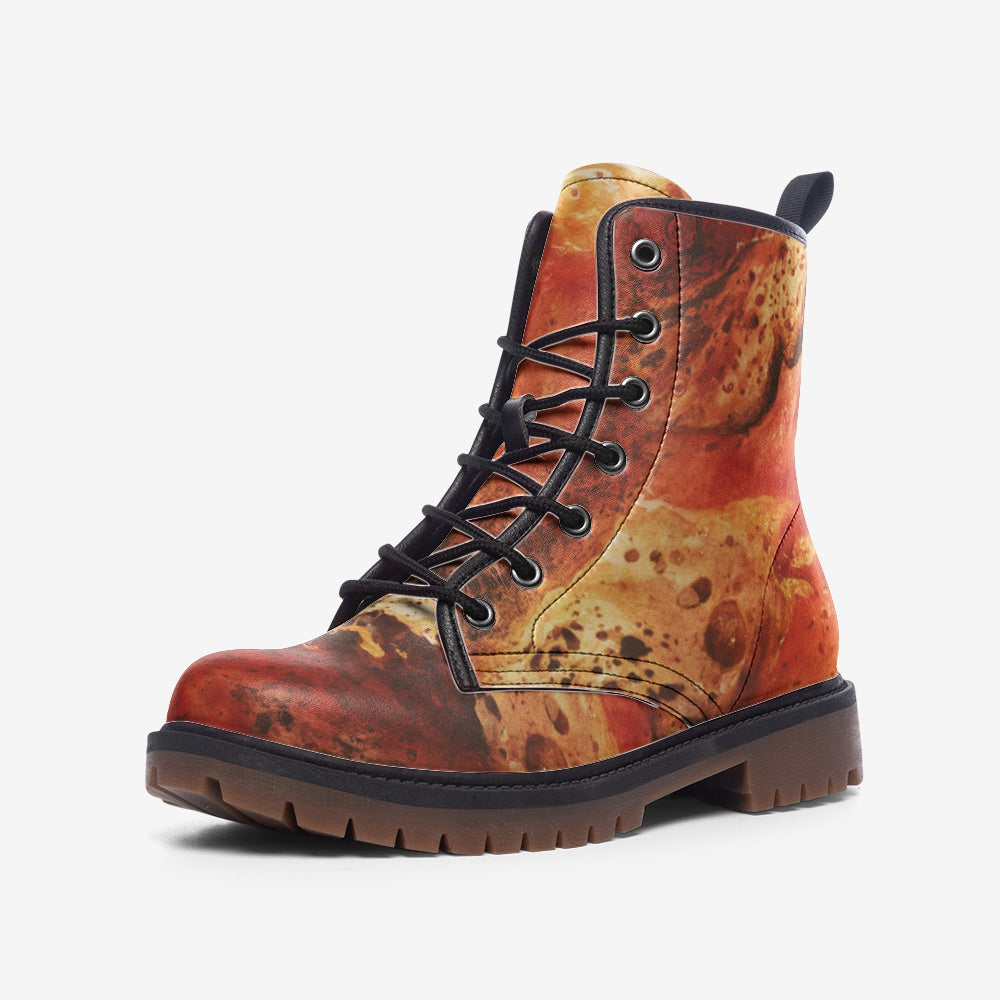 Vampire Art Starry Night Space Boots Unisex vegan Leather Combat Boots - US sizes - Mars