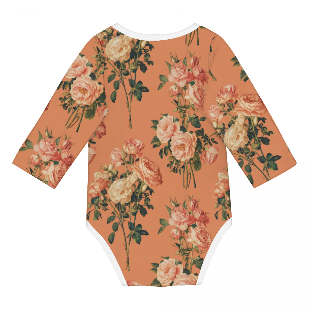 Vampire Art Retro Baby Cotton One-Piece - Vintage Roses