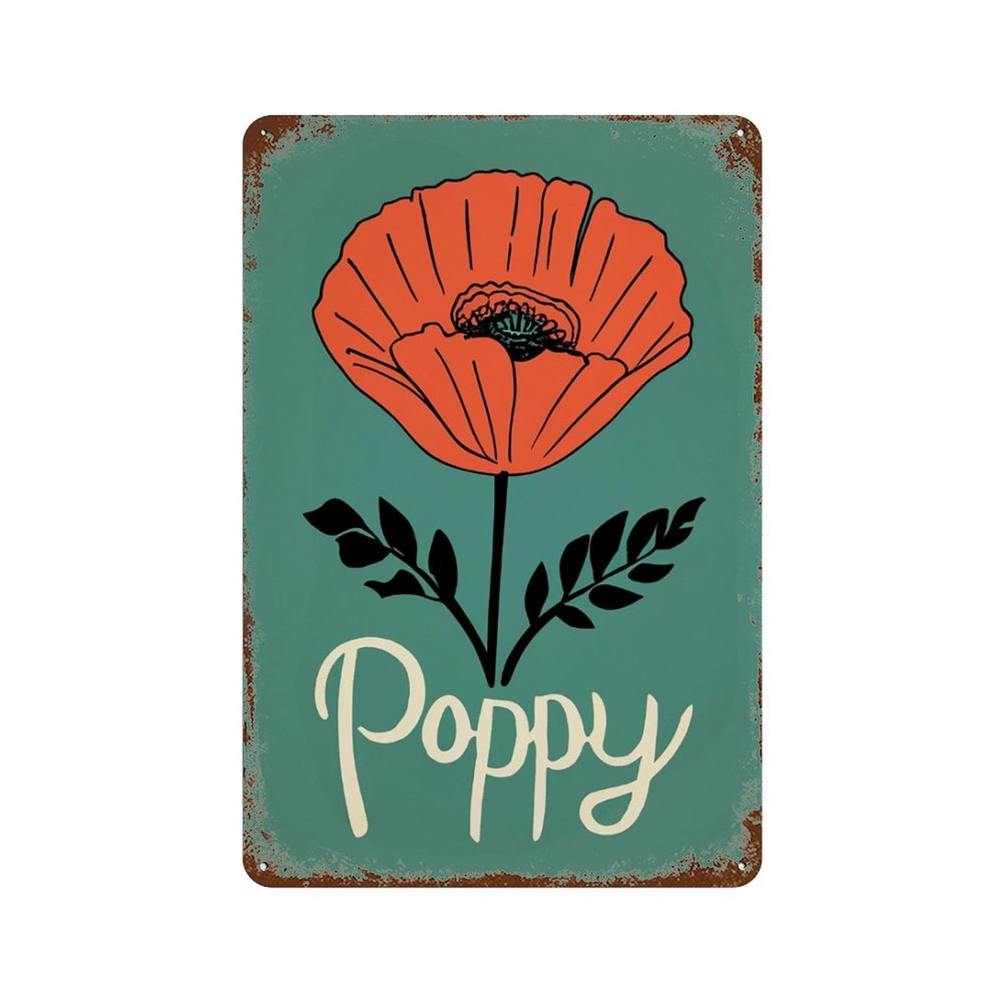 Vampire Rusted Vintage Effect Metal Wall Art Tin Sign-11.8"x7.9"/ 30x20cm - Poppy