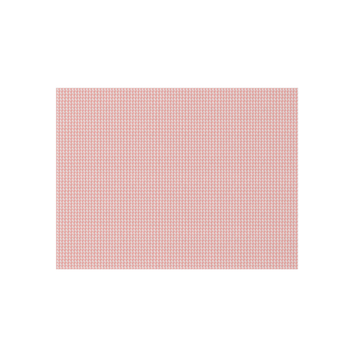 Vampire Art Preppy Grunge Houndstooth Pattern in Coral Pink and White Outdoor Rug / up to 365 cm (144'')