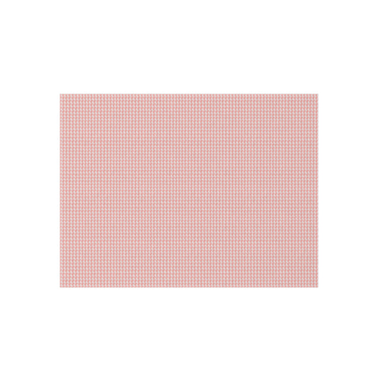 Vampire Art Preppy Grunge Houndstooth Pattern in Coral Pink and White Outdoor Rug / up to 365 cm (144'')