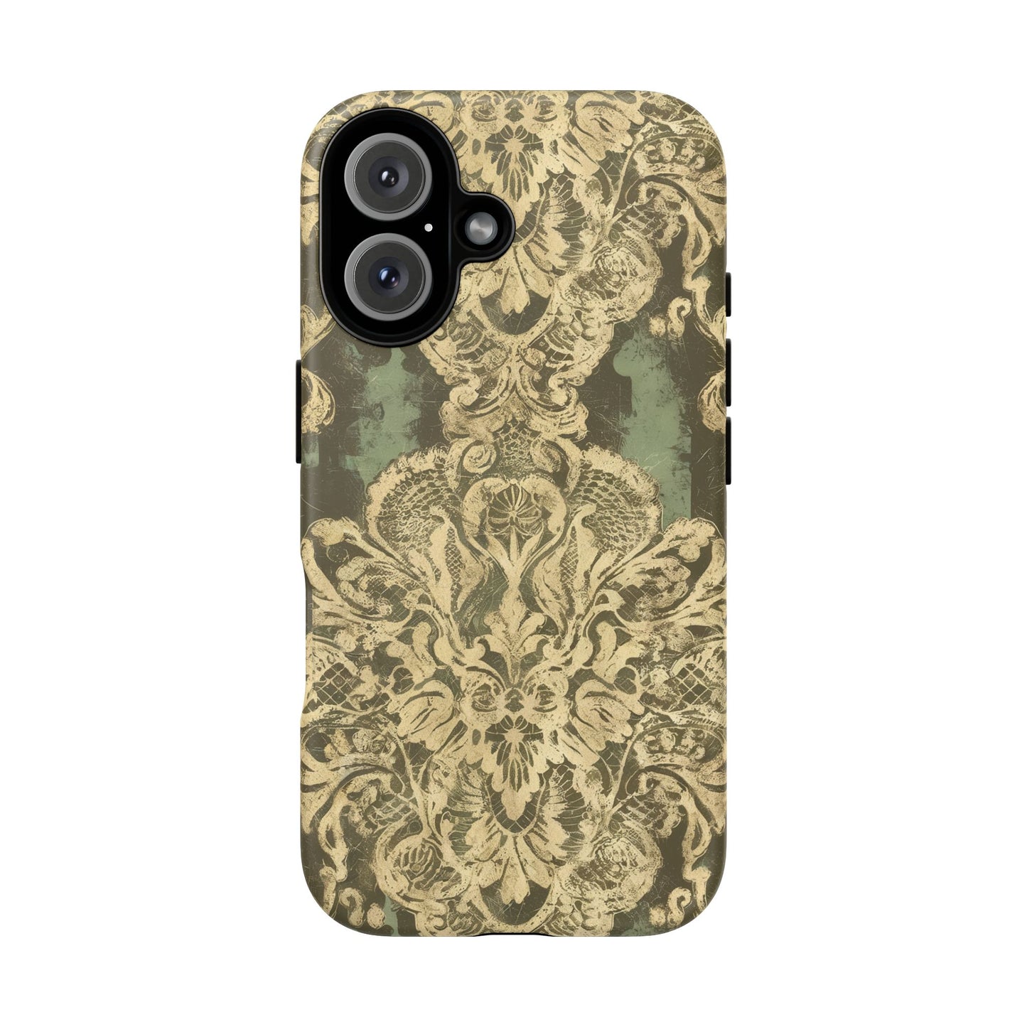 Vampire Art Vintage and Edgy iPhone 16 Tough Case - Grunge Brocade