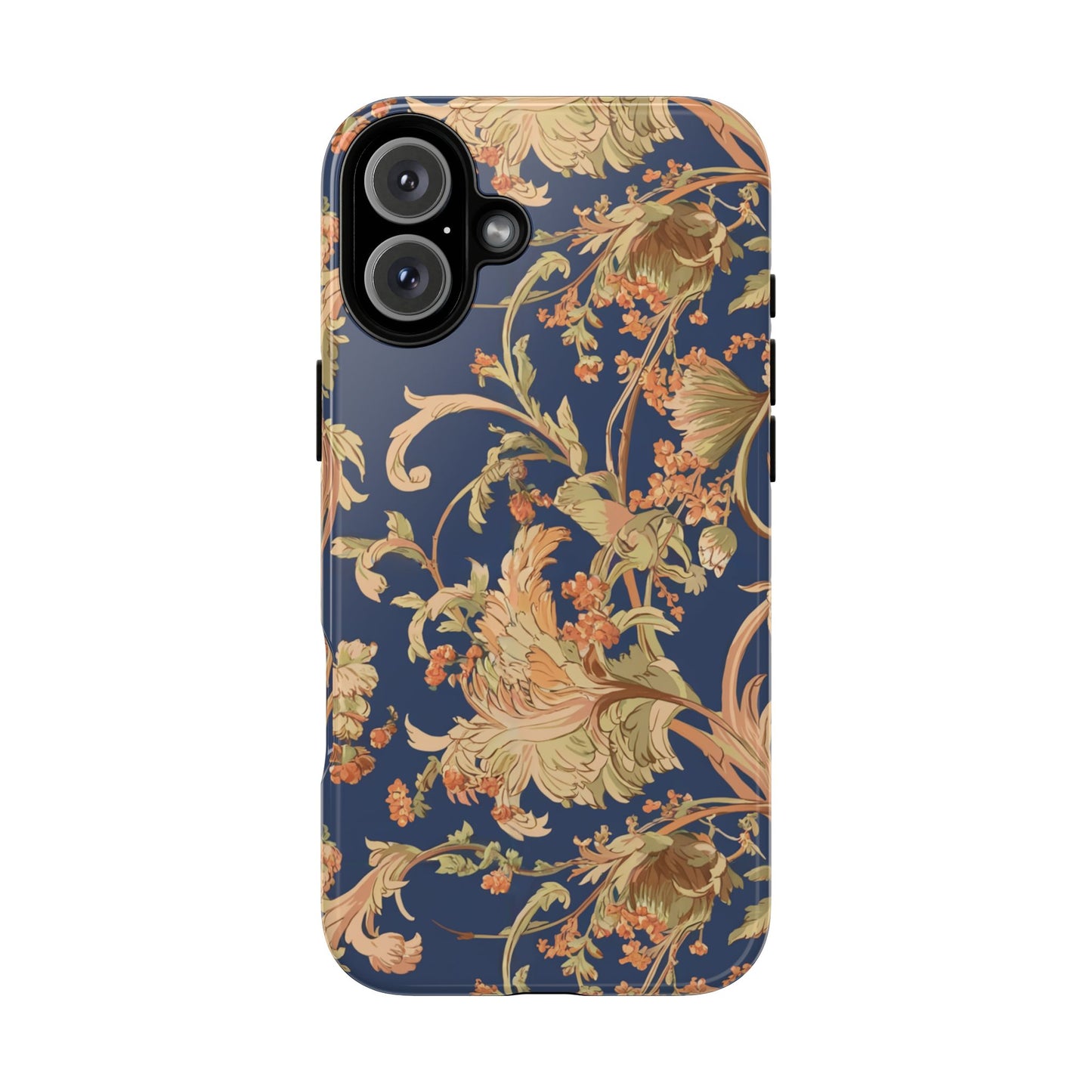 Vampire Art Vintage and Edgy iPhone 16 Tough Case - Mucha-Inspired Art Nouveau Florals