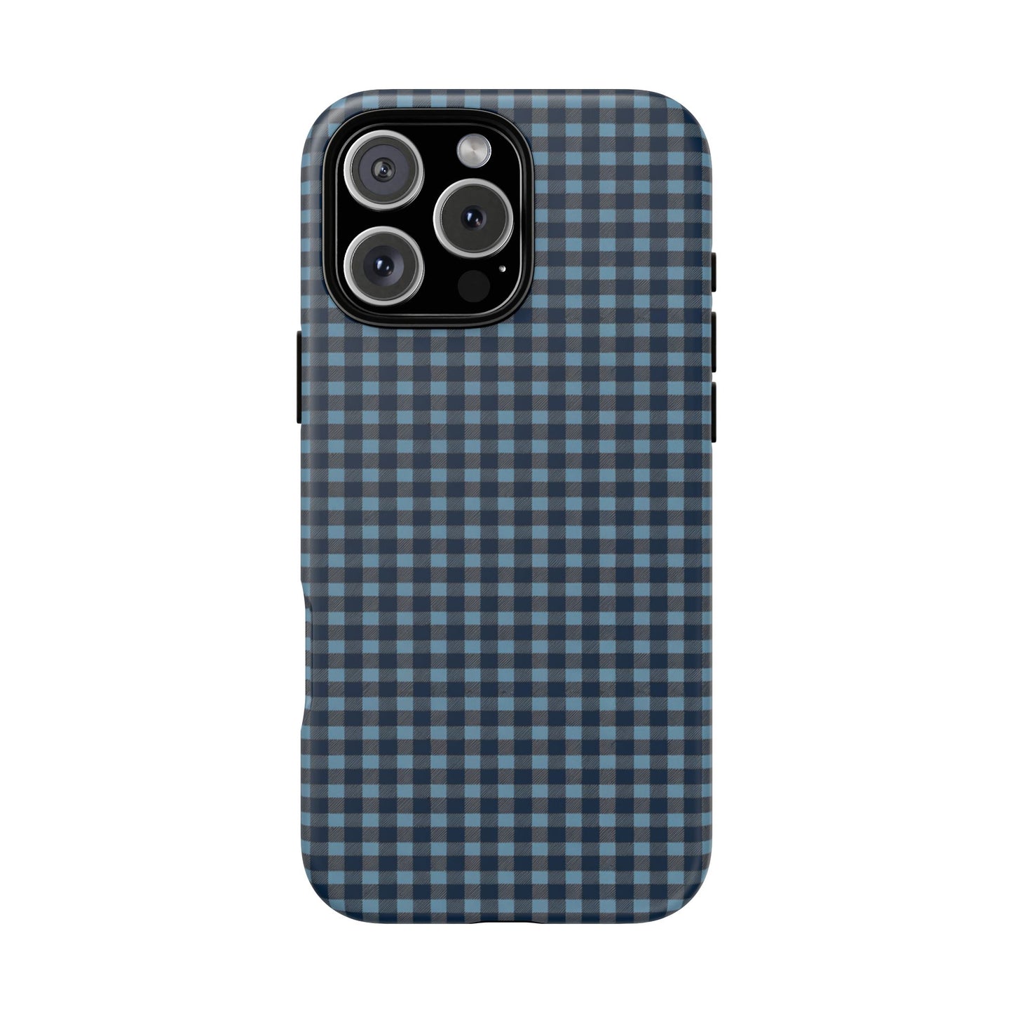 Vampire Art Vintage and Edgy iPhone 16 Tough Case - Black and Blue Chequered