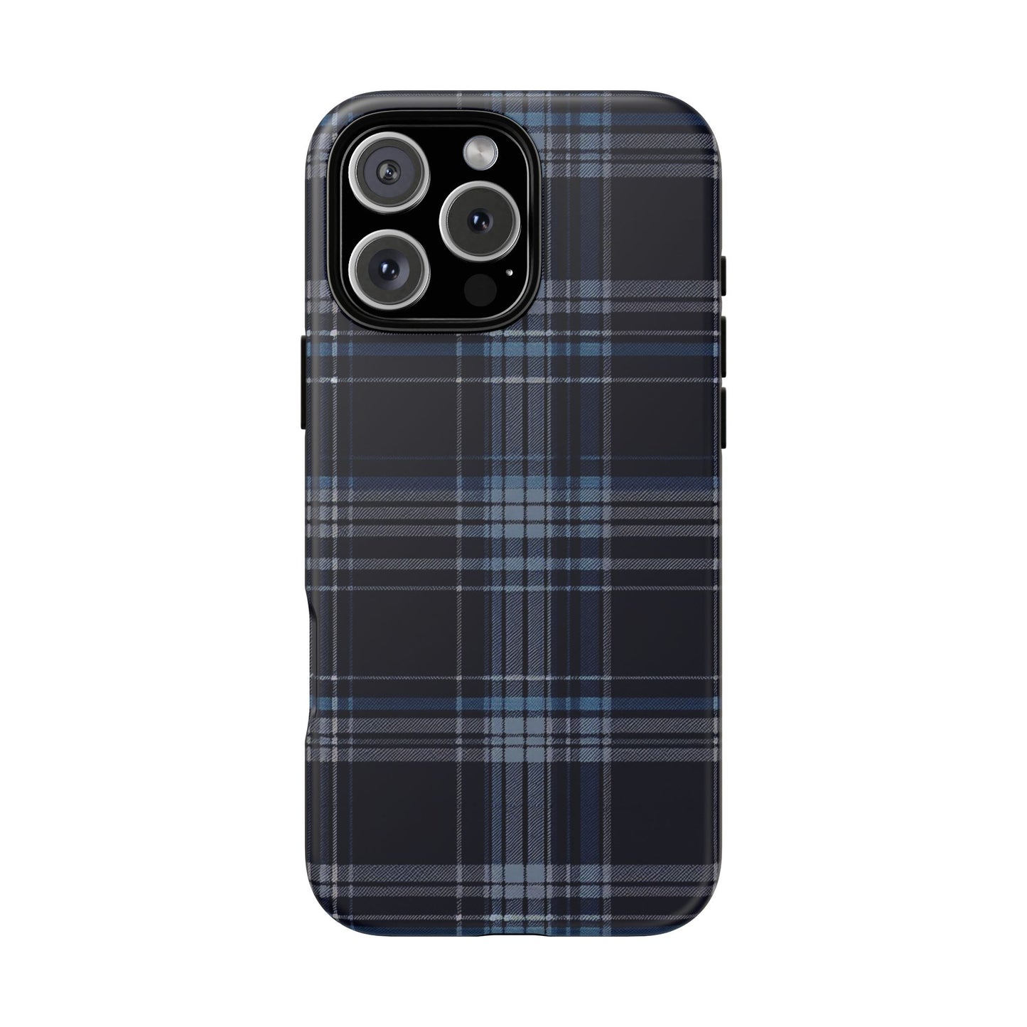 Vampire Art Vintage and Edgy iPhone 16 Tough Case - Blue Tartan