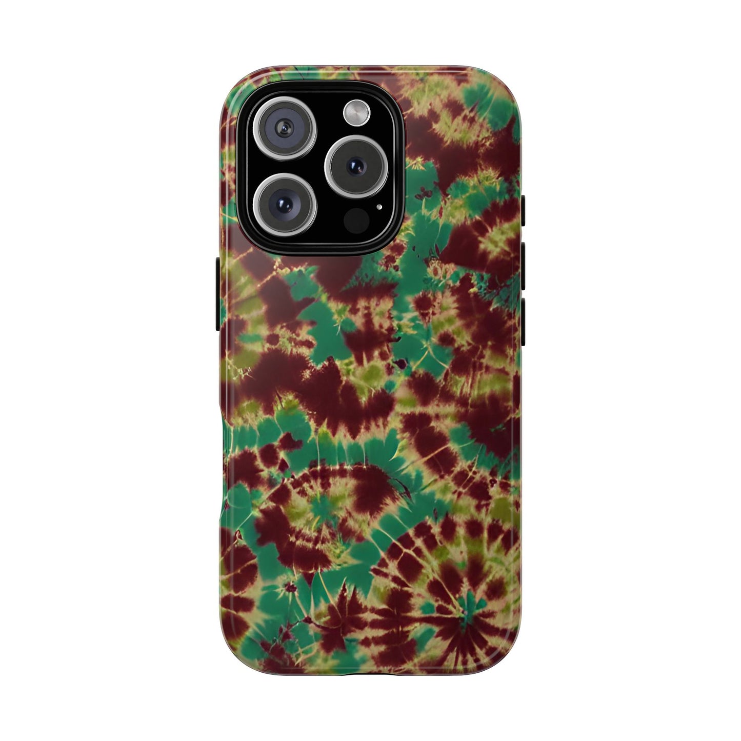 Vampire Art Vintage and Edgy iPhone 16 Tough Case - Forest Tie Dye