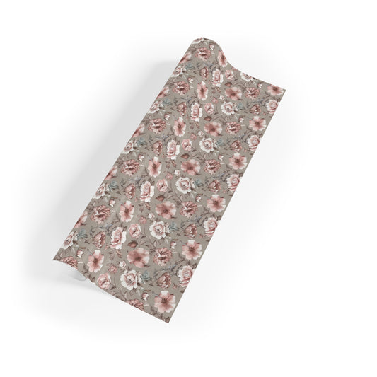 Vampire Art Retro Luxe Eco-Friendly Gift Wrapping Paper Roll (1 pc) - Grunge Roses - Made in the UK