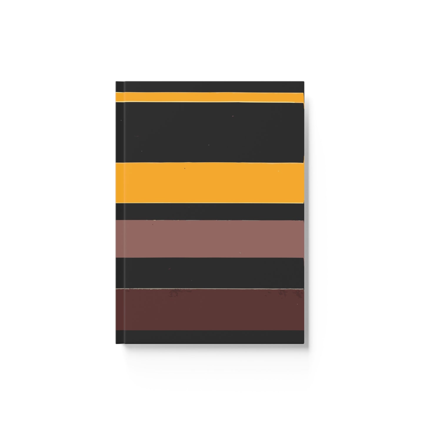 Vampire Art Sixties / Seventies Stripes in Brown and Orange Hard Backed Journal A5 Notebook