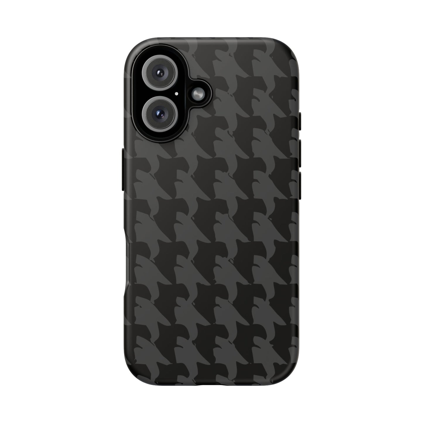 Vampire Art Vintage and Edgy iPhone 16 Tough Case - Black Houndstooth