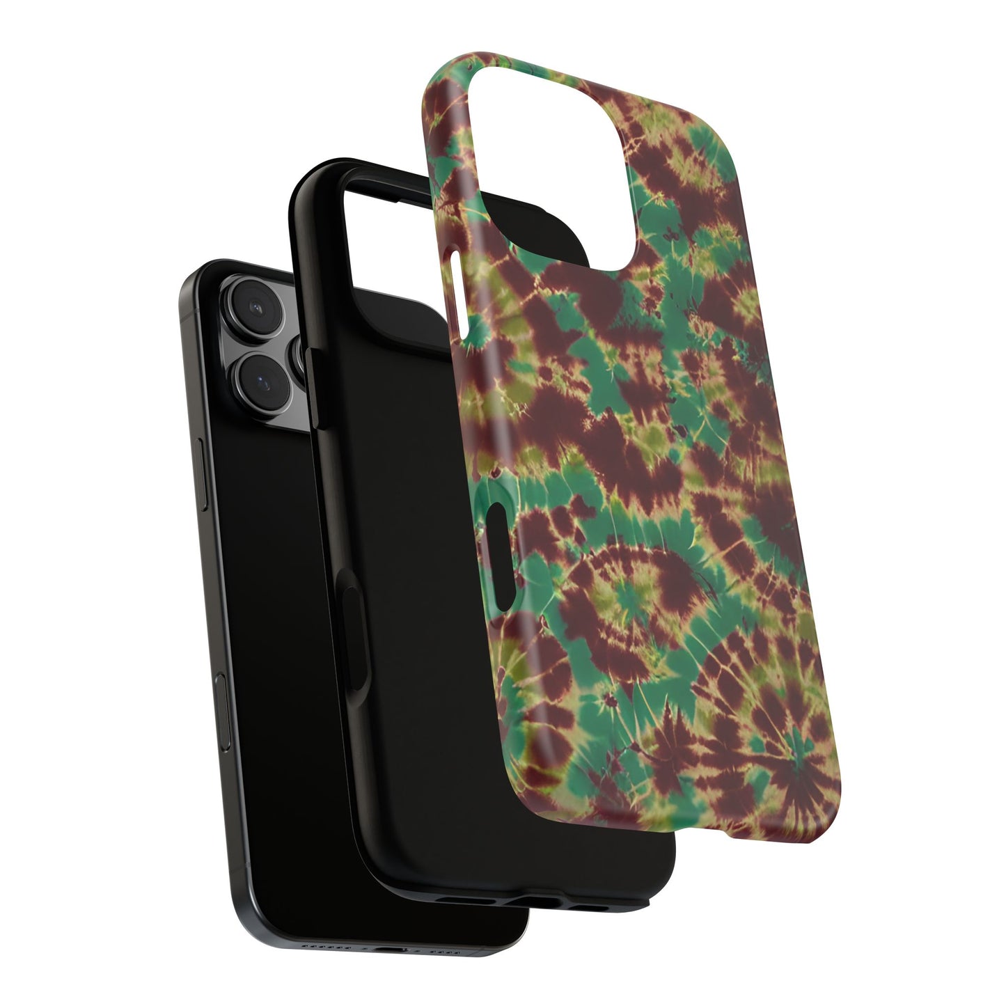 Vampire Art Vintage and Edgy iPhone 16 Tough Case - Forest Tie Dye