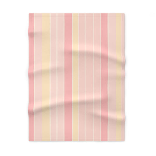 Vampire Art Cottagecore Shabby Chic Retro Pastel Pink and Yellow Soft Fleece Baby Blanket