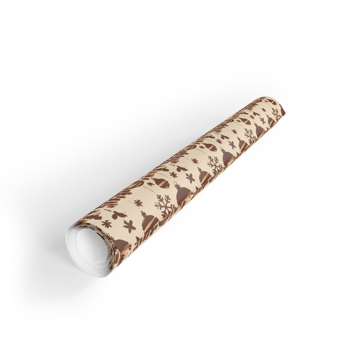 Vampire Art Retro Luxe Eco-Friendly Gift Wrapping Paper Roll (1 pc) - 1950s Christmas Trees in Brown - Made in the UK