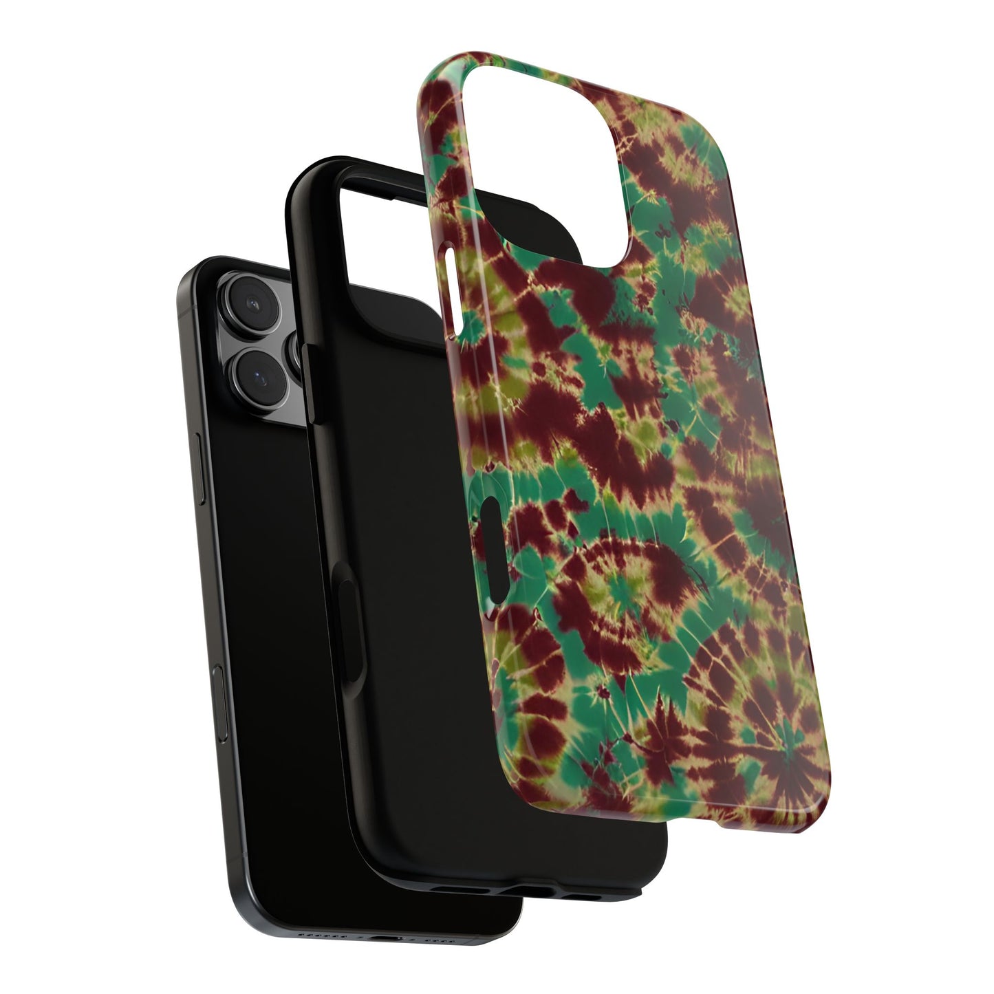 Vampire Art Vintage and Edgy iPhone 16 Tough Case - Forest Tie Dye