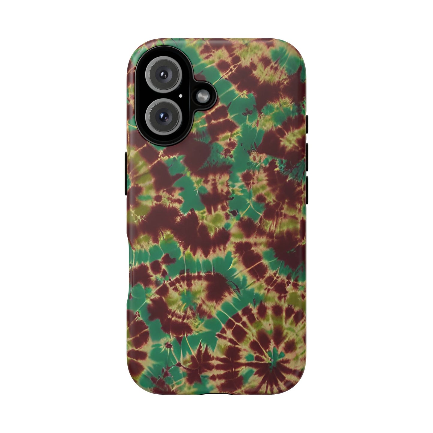 Vampire Art Vintage and Edgy iPhone 16 Tough Case - Forest Tie Dye