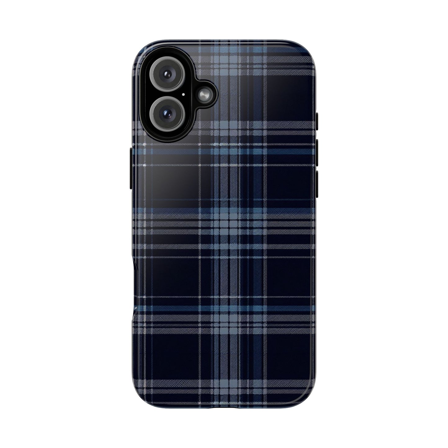 Vampire Art Vintage and Edgy iPhone 16 Tough Case - Blue Tartan