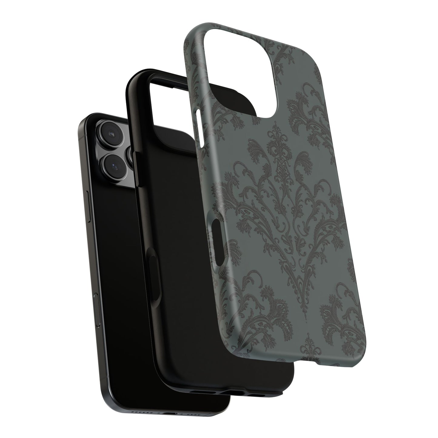 Vampire Art Vintage and Edgy iPhone 16 Tough Case - Goth Brocade