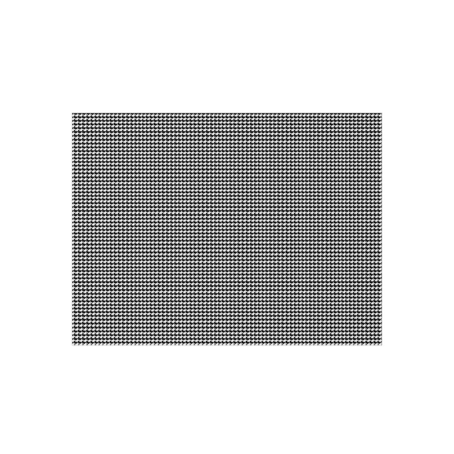 Vampire Art Preppy Grunge Houndstooth Pattern in Black and White Outdoor Rug / up to 365 cm (144'')