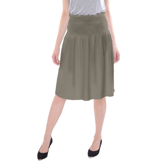 Vampire Art Cotton Grunge Khaki Midi Beach Skirt