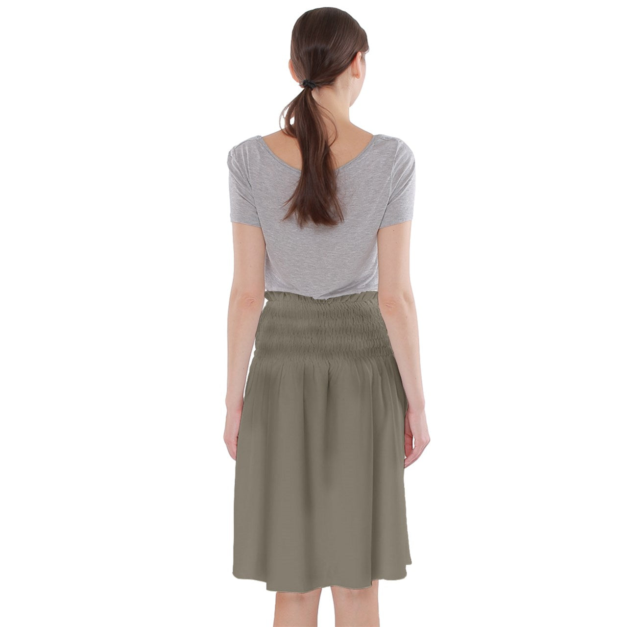 Vampire Art Cotton Grunge Khaki Midi Beach Skirt