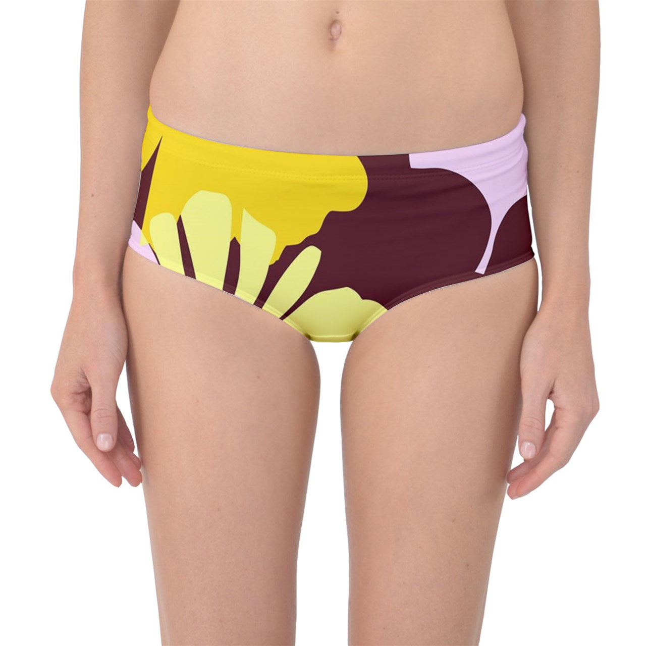 Vampire Art Retro Chic Bold Prints Mix and Match - Mid-Waist Bikini Bottoms