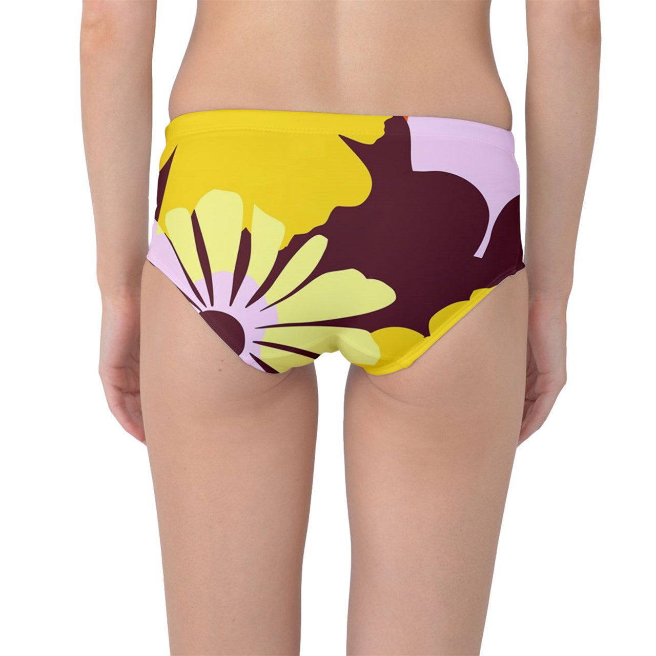 Vampire Art Retro Chic Bold Prints Mix and Match - Mid-Waist Bikini Bottoms