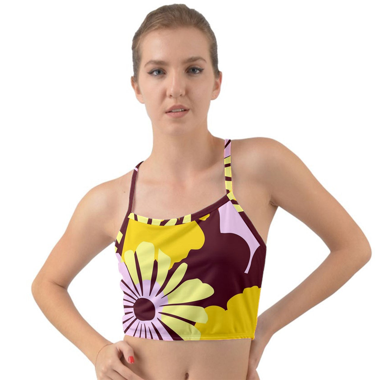 Vampire Art Retro Chic Bold Prints Mix and Match - Mini Tank Bikini Top