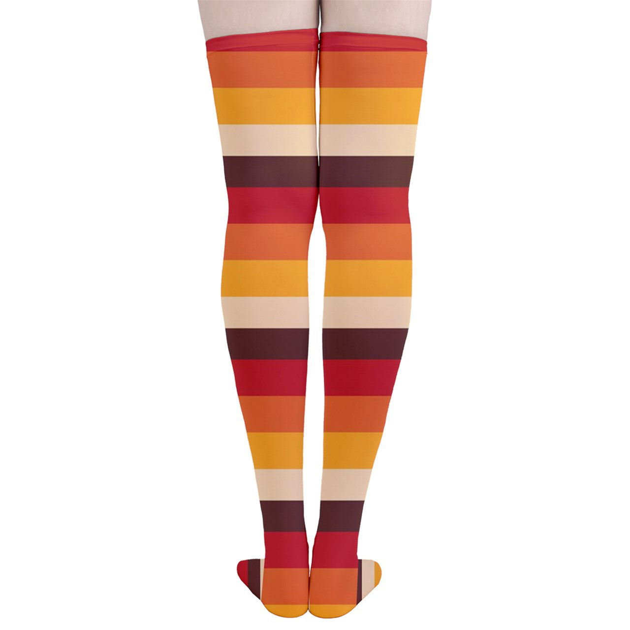 Vampire Art Y2K Thigh Highs Stockings Tights - Sixties Stripes