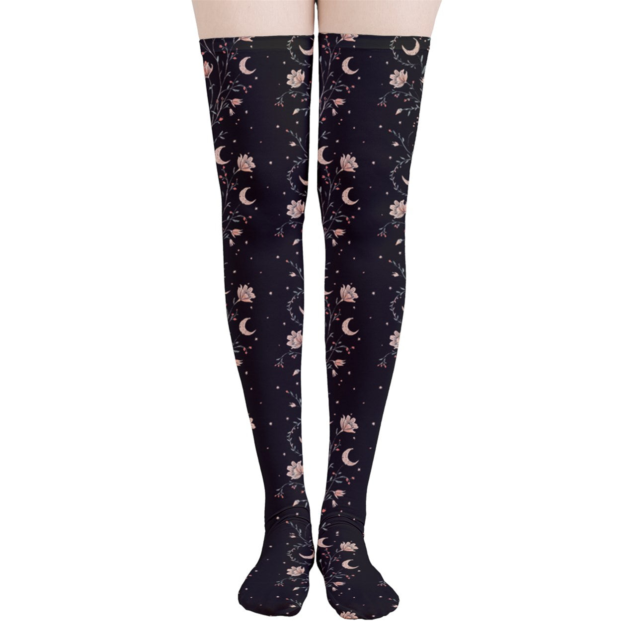 Vampire Art Y2K Thigh Highs Stockings Tights - Whimsigoth