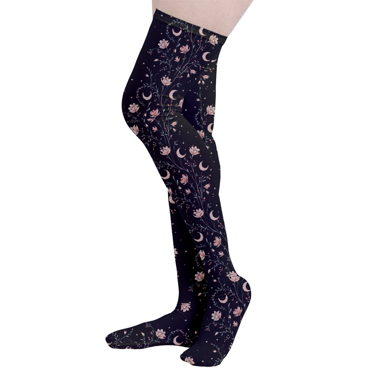 Vampire Art Y2K Thigh Highs Stockings Tights - Whimsigoth