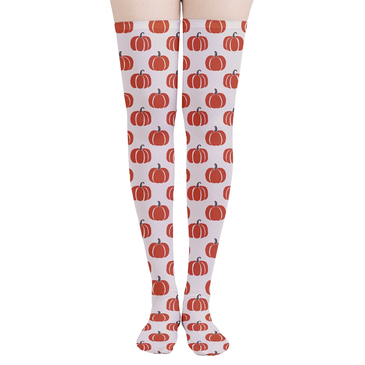 Vampire Art Y2K Thigh Highs Stockings Tights - Halloween Pumpkins