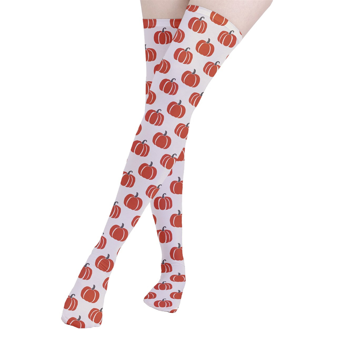 Vampire Art Y2K Thigh Highs Stockings Tights - Halloween Pumpkins