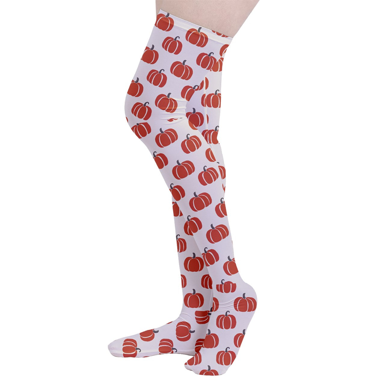 Vampire Art Y2K Thigh Highs Stockings Tights - Halloween Pumpkins