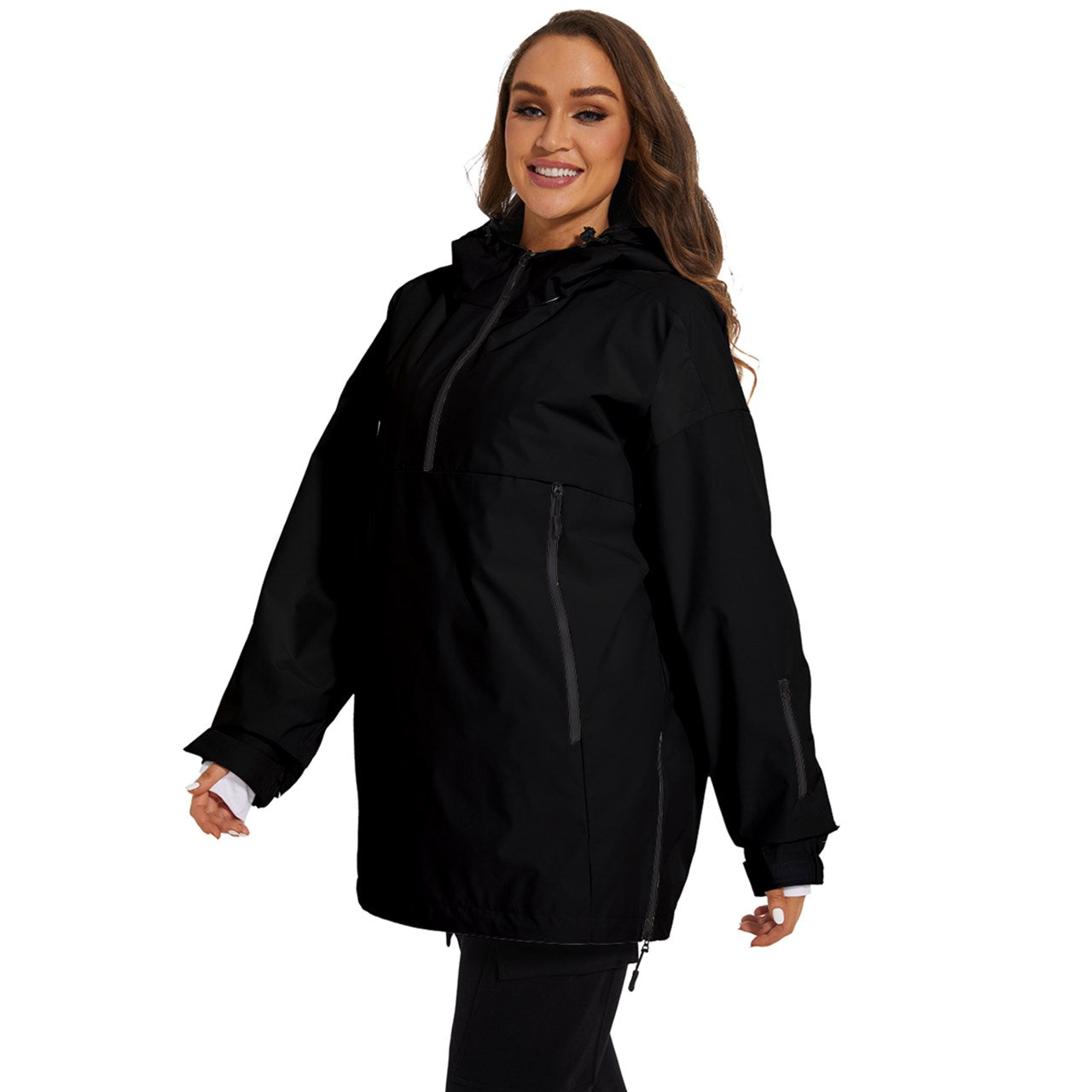 Vampire Art Urban Gothic Women's Ski and Snowboard Waterproof Breathable Jacket - Deep Black