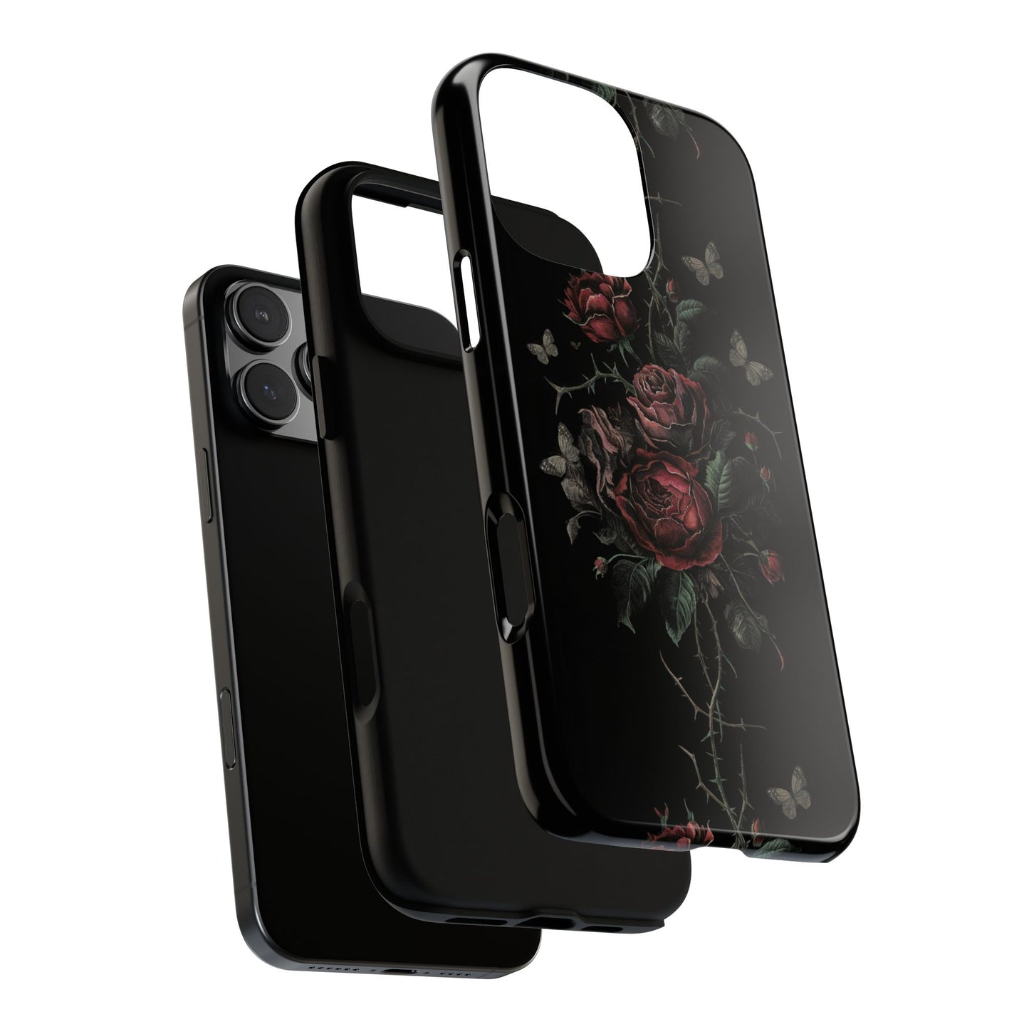 Vampire Art Vintage and Edgy iPhone 16 Tough Case - Goth Roses