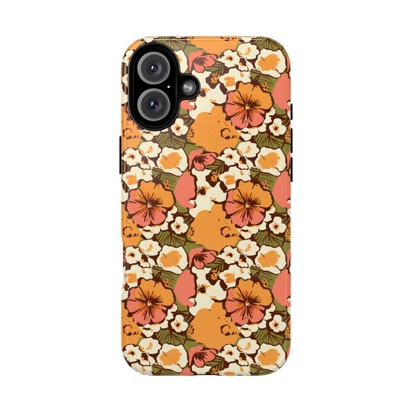 Vampire Art Vintage and Edgy iPhone 16 Tough Case - Boho Sixties Florals