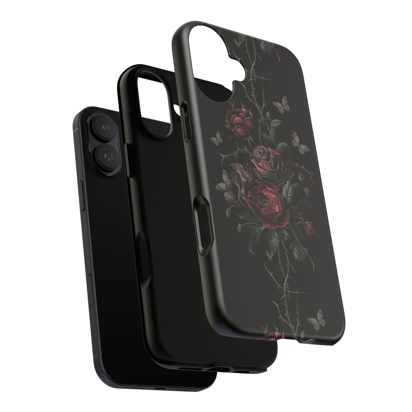 Vampire Art Vintage and Edgy iPhone 16 Tough Case - Goth Roses