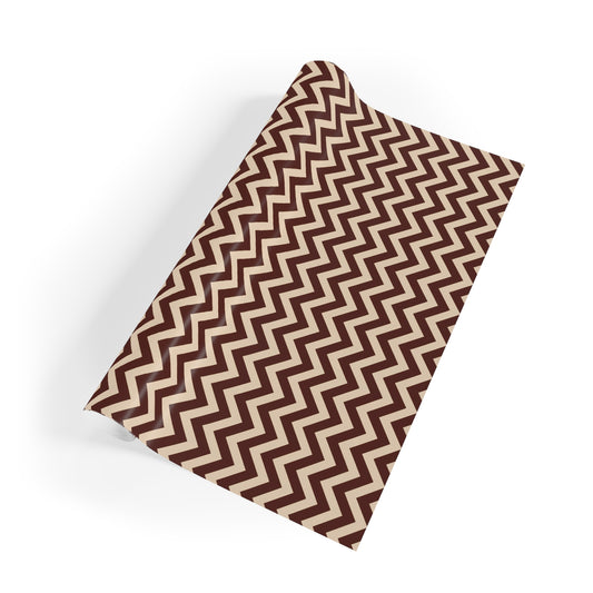 Vampire Art Retro Luxe Eco-Friendly Gift Wrapping Paper Roll (1 pc) - Mod Brown Herringbone - Made in the UK