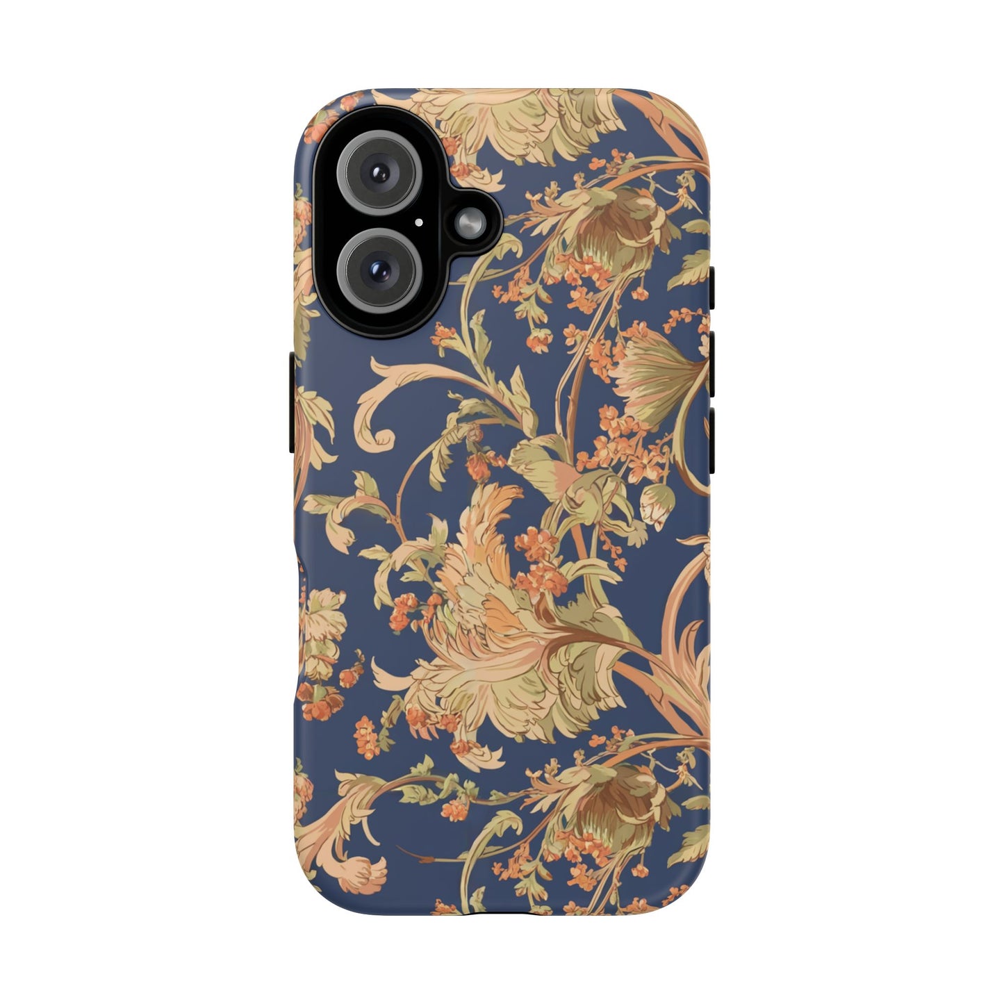 Vampire Art Vintage and Edgy iPhone 16 Tough Case - Mucha-Inspired Art Nouveau Florals