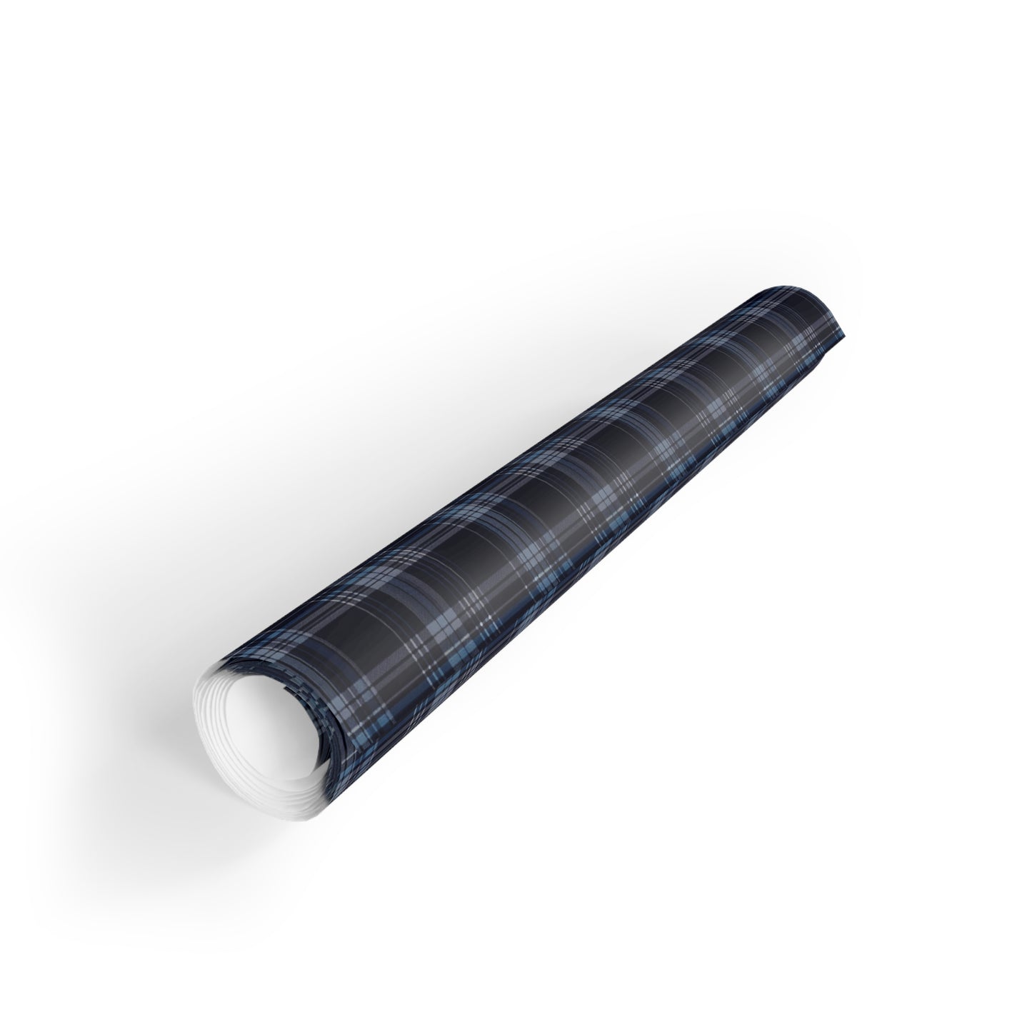 Vampire Art Retro Luxe Eco-Friendly Gift Wrapping Paper Roll (1 pc) - Blue Traditional Tartan - Made in the UK