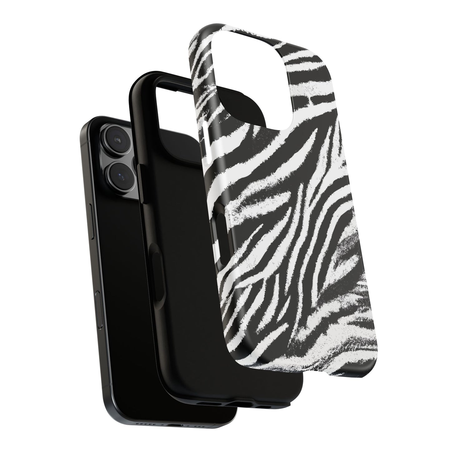 Vampire Art Vintage and Edgy iPhone 16 Tough Case - Grunge Zebra