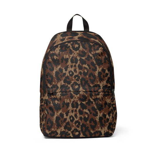 Vampire Art Grunge Leopard Brown Unisex Fabric Backpack