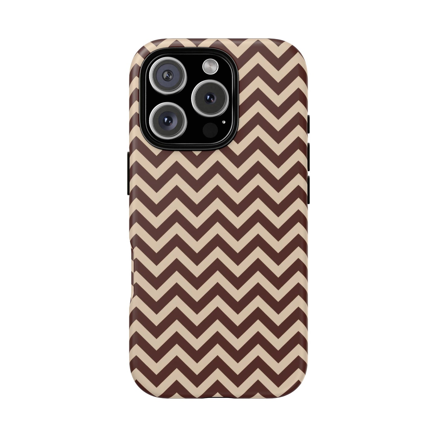 Vampire Art Vintage and Edgy iPhone 16 Tough Case - Brown Mod Herringbone