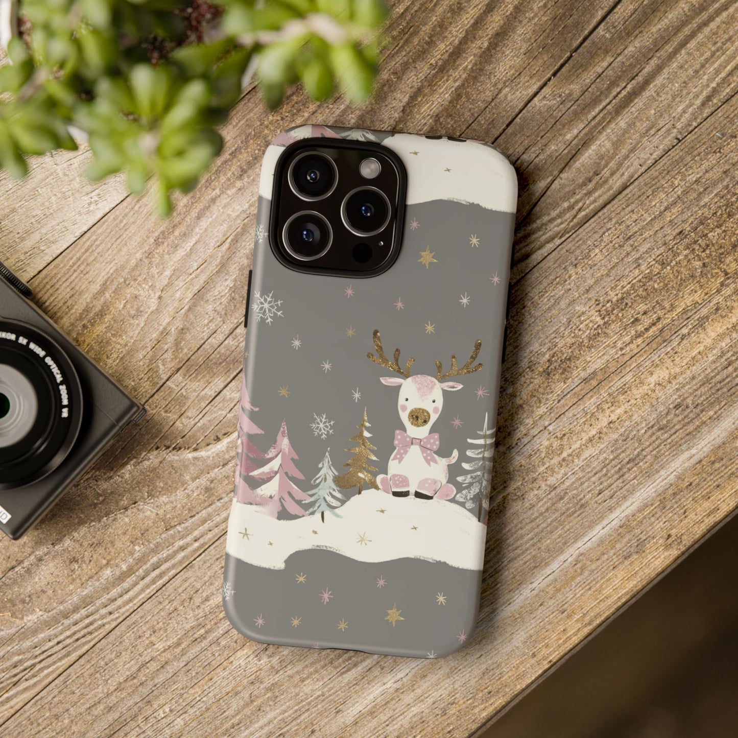 Vampire Art Vintage and Edgy iPhone 16 Tough Case - Christmas Reindeer