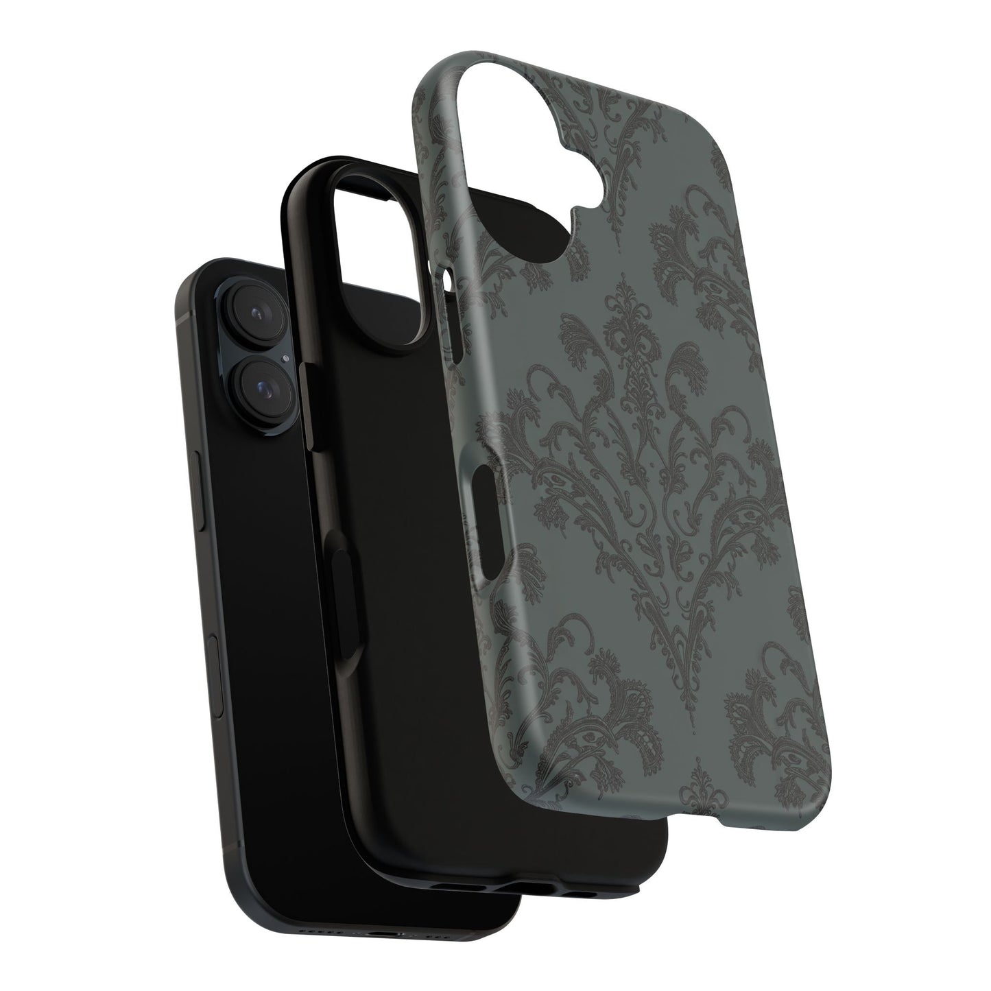 Vampire Art Vintage and Edgy iPhone 16 Tough Case - Goth Brocade