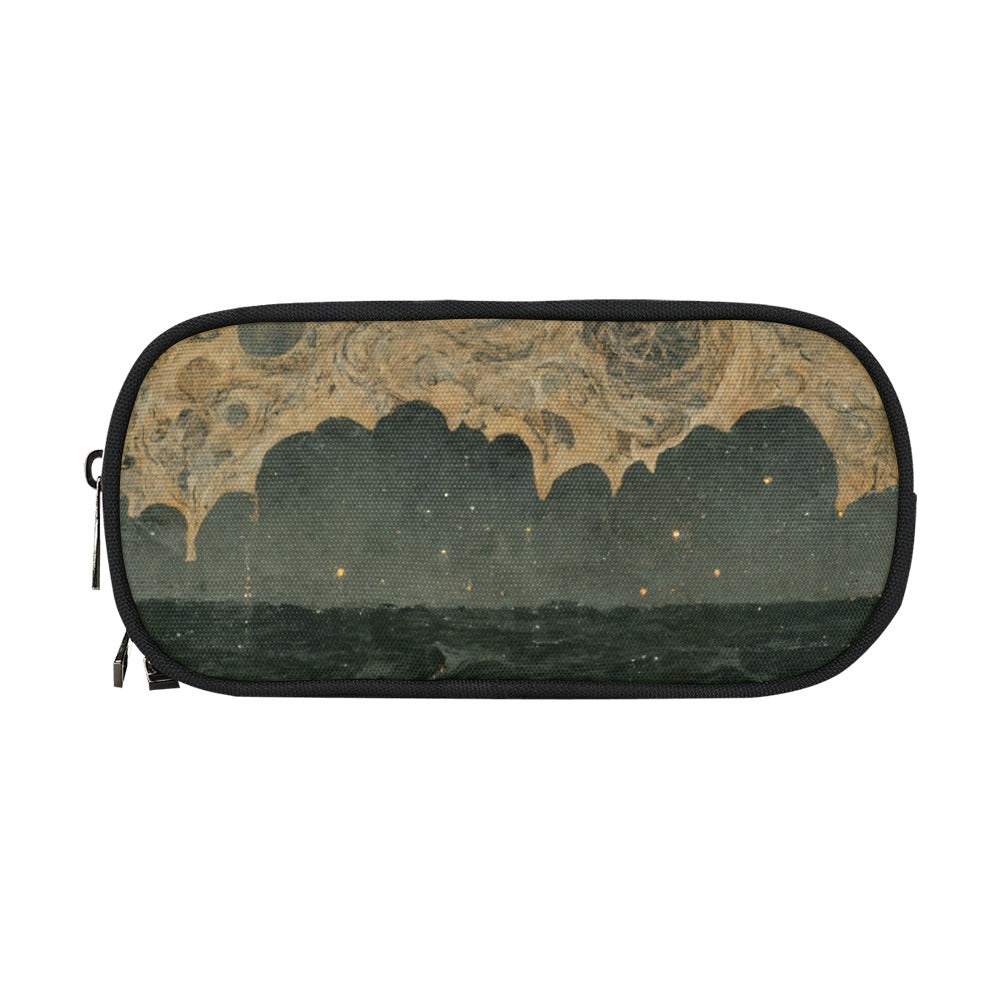 Vampire Art Studio Caddy: Deluxe Pencil Pouch - Art Nouveau Surfing Vampire