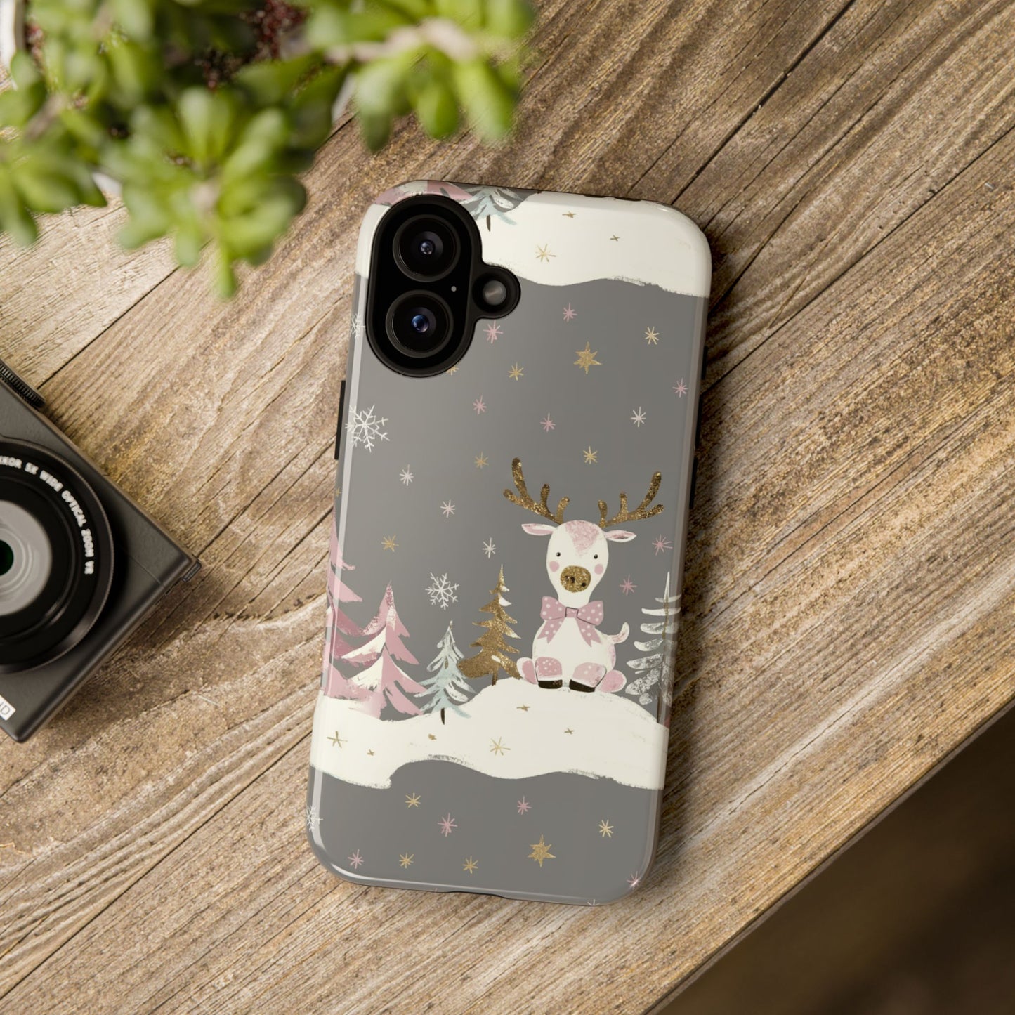 Vampire Art Vintage and Edgy iPhone 16 Tough Case - Christmas Reindeer