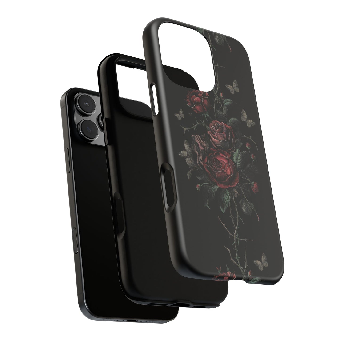 Vampire Art Vintage and Edgy iPhone 16 Tough Case - Goth Roses