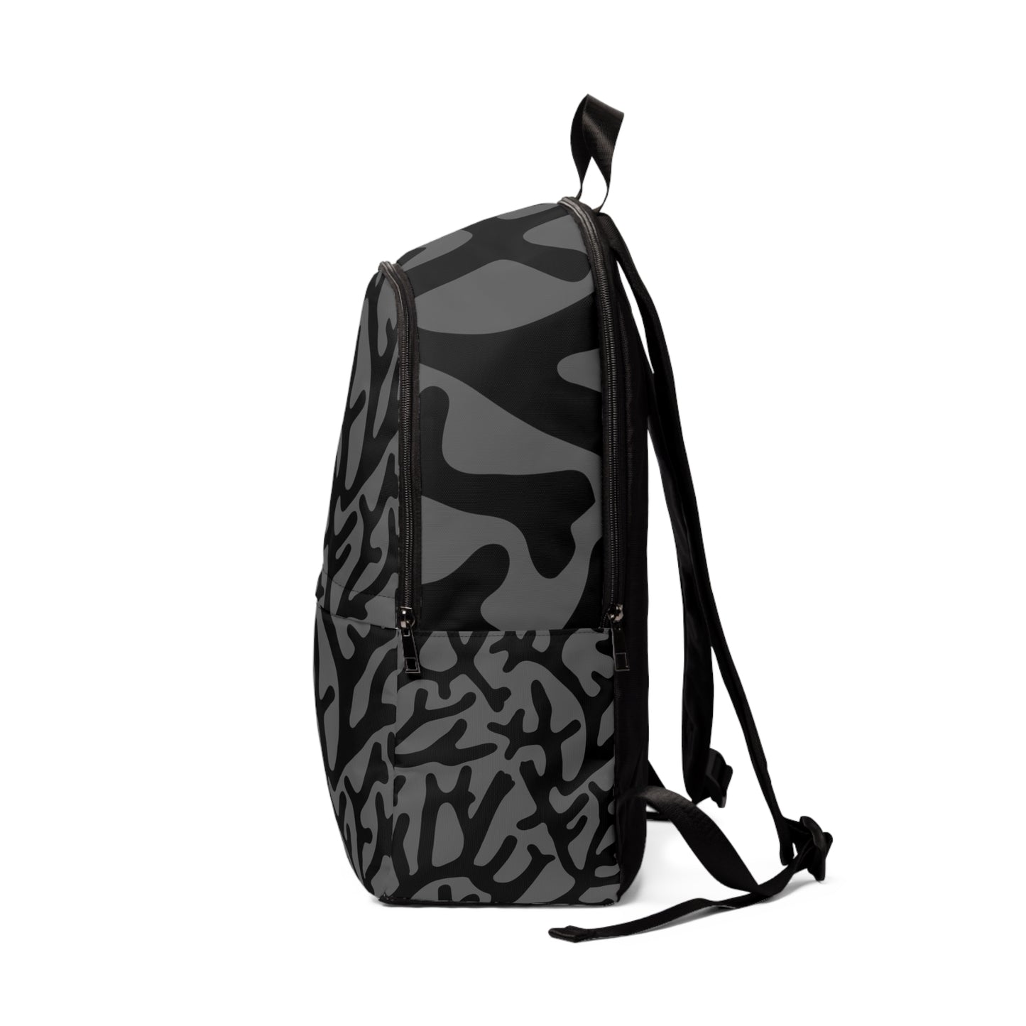 Vampire Art Grunge Goth Emo Black and Charcoal Coral Reef Unisex Fabric Backpack