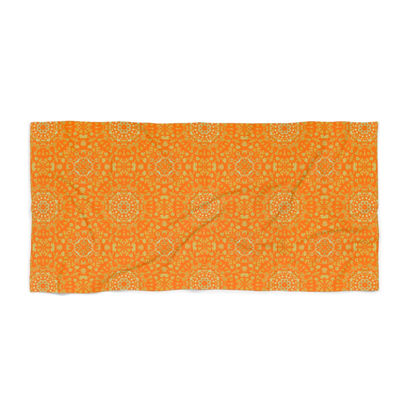 Vampire Art Psychedelic Orange Beach Towel