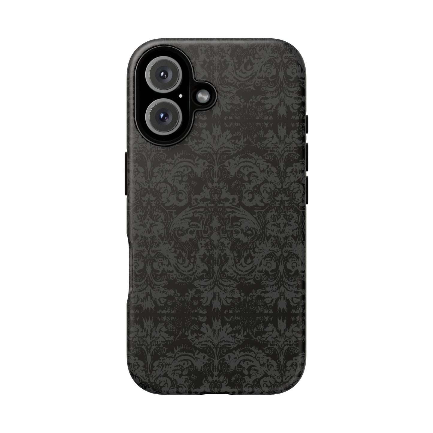 Vampire Art Vintage and Edgy iPhone 16 Tough Case - Grunge Goth Black Damask